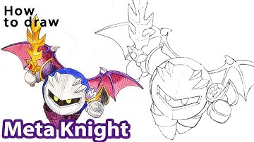How to draw Meta Knight from Kirby Series