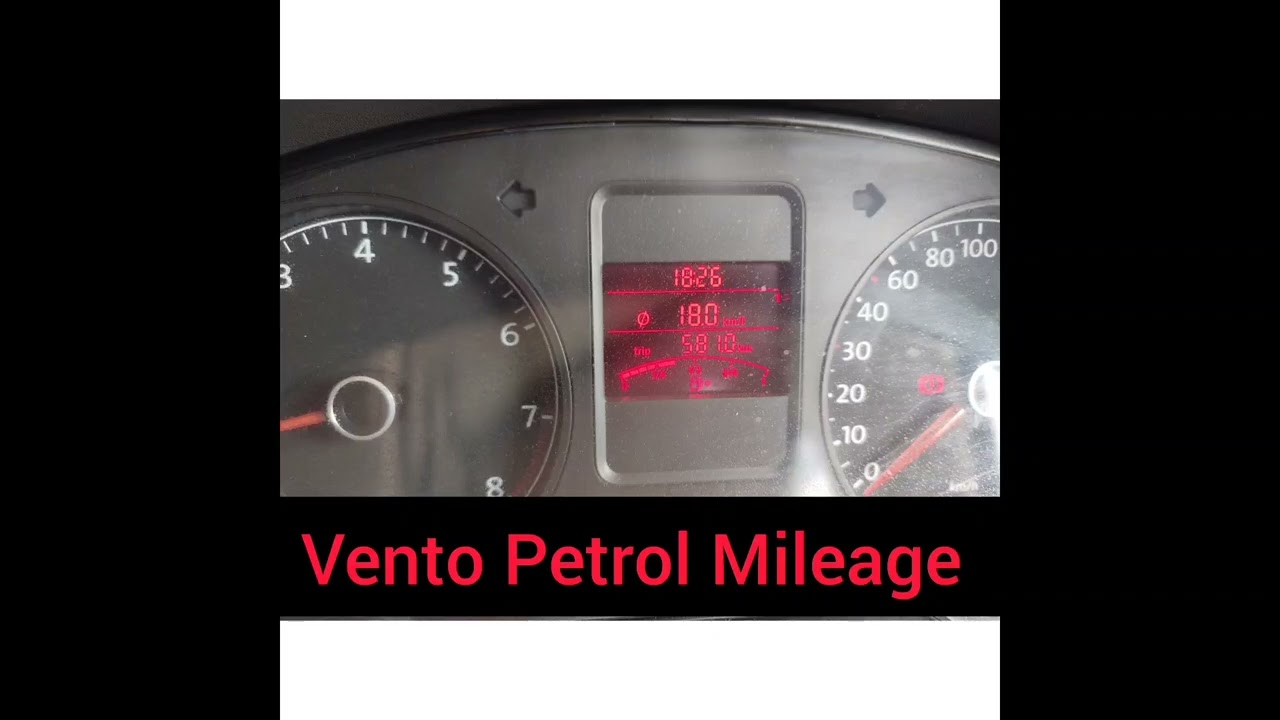 Vento Petrol Highline Mileage  2011 Model . 30 % City and 70 % Highway drive
