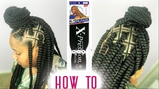 Spider Web Box Braids Tutorial ft RUWA Pre-Stretched Hair by Sensationnel - Step By Step