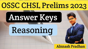 Answer Key | Reasoning | OSSC CHSL 2023 | Cut Off ? Abinash ପାଠଶାଳା