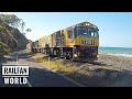 Tassie trains along beaches level crossings and more  tasrail  rail in tasmania australia