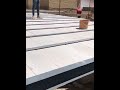 Roof steel channel cement board laying process