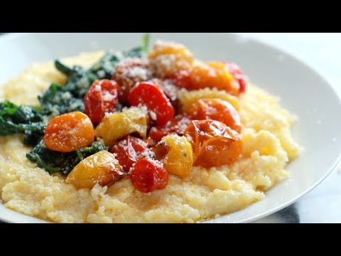 Roasted Tomatoes with Goat Cheese Polenta