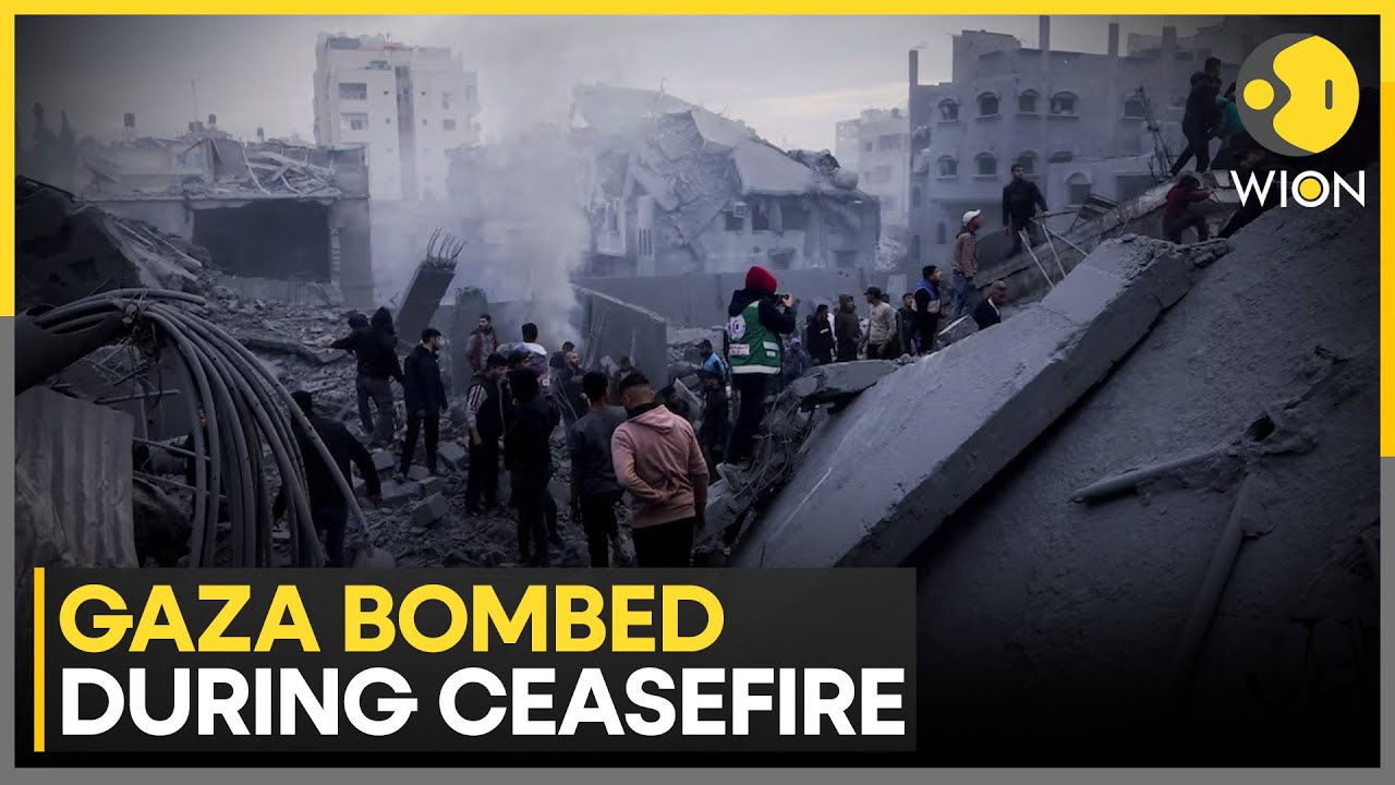 Gaza Ceasefire: Gaza Bombed Amid Ceasefire Claims, Dozens Dead | WION