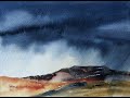 A stormy sky in watercolour - beginners
