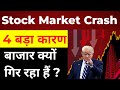 Stock market crash 😱 4 बड़ा कारण 🟥 Stock market latest news 🟥 smm