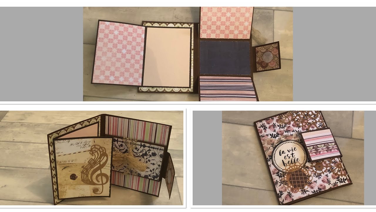 TUTO CARTE "MULTI"  / FACILE / effet mini album