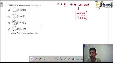 Practice Question 3: Power of Governor | Governor | GATE Theory of Machines and Vibrations