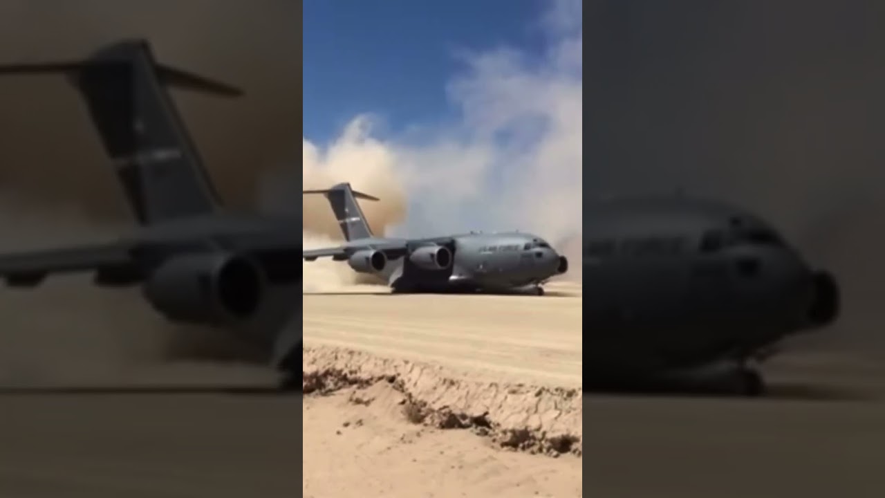 C17 dirt strip take off!