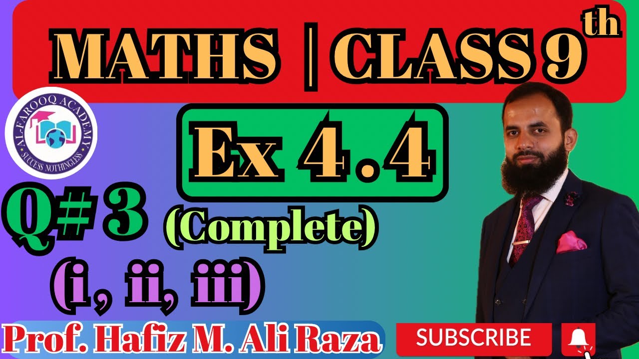 Ex 4.4 Q#3 (i,ii,iii)
