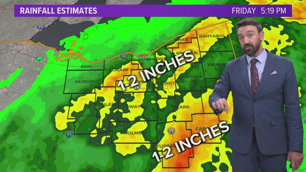 Northeast Ohio weather forecast: Rain continues into Friday night - YouTube