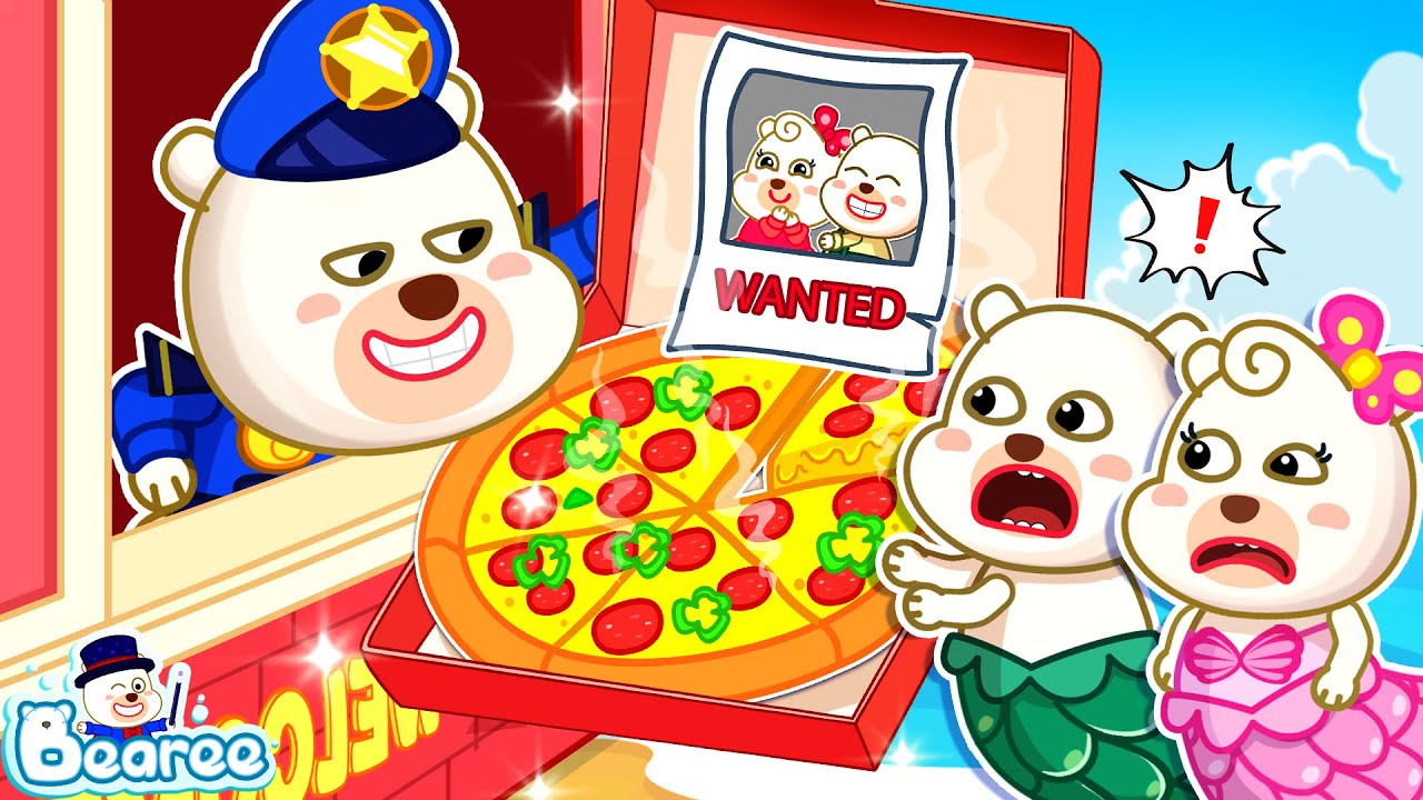 Gotcha! Detective Bearee Found The Real Mermaid Pizza Thief! Pretend Play Police | Bearee Kids Show