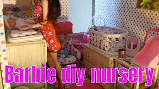 Diy Nursery for barbie dollhouse