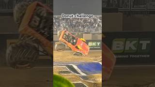 Monster truck does donut challenge #abudhabi #liwa #uae #monsterjam #monstertruck #2025