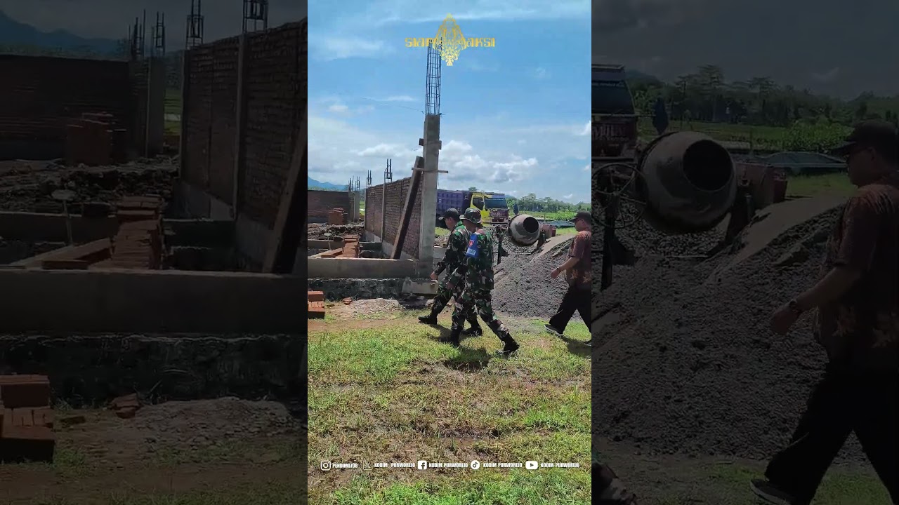 DANDIM TINJAU PROGRESS PEMBANGUNAN KOPERASI MERAH PUTIH DESA DUKUHREJO   #kodimpurworejo #tni