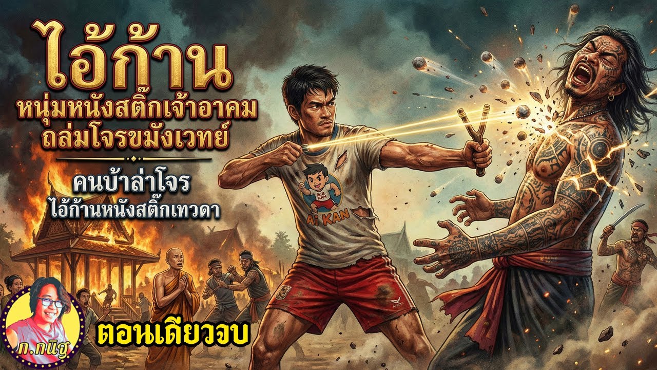ไอ้ก้าน หนุ่มหนังสติ๊กเจ้าอาคม ถล่มโจรขมังเวทย์ คนบ้าล่าโจร ไอ้ก้านหนังสติ๊กเทวดา ยาวๆตอนเดียวจบ