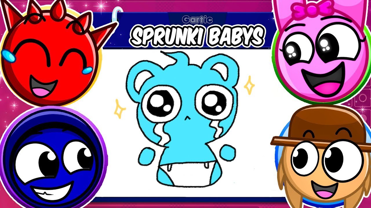 Desenhamos os SPRUNKI como BEBÊS no Gartic Phone!