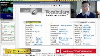 Destination B1 Unit 12 Vocab Friends and Relations