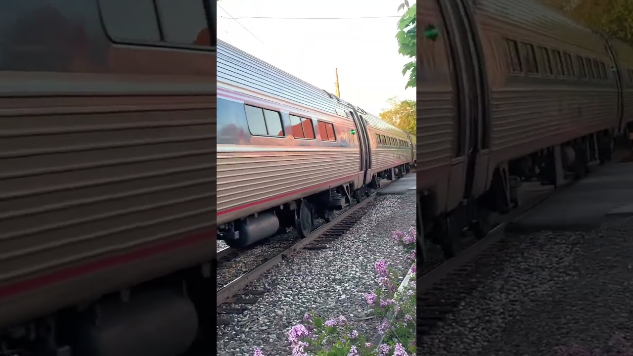 Amtrak flags crossing in Dover, NH
