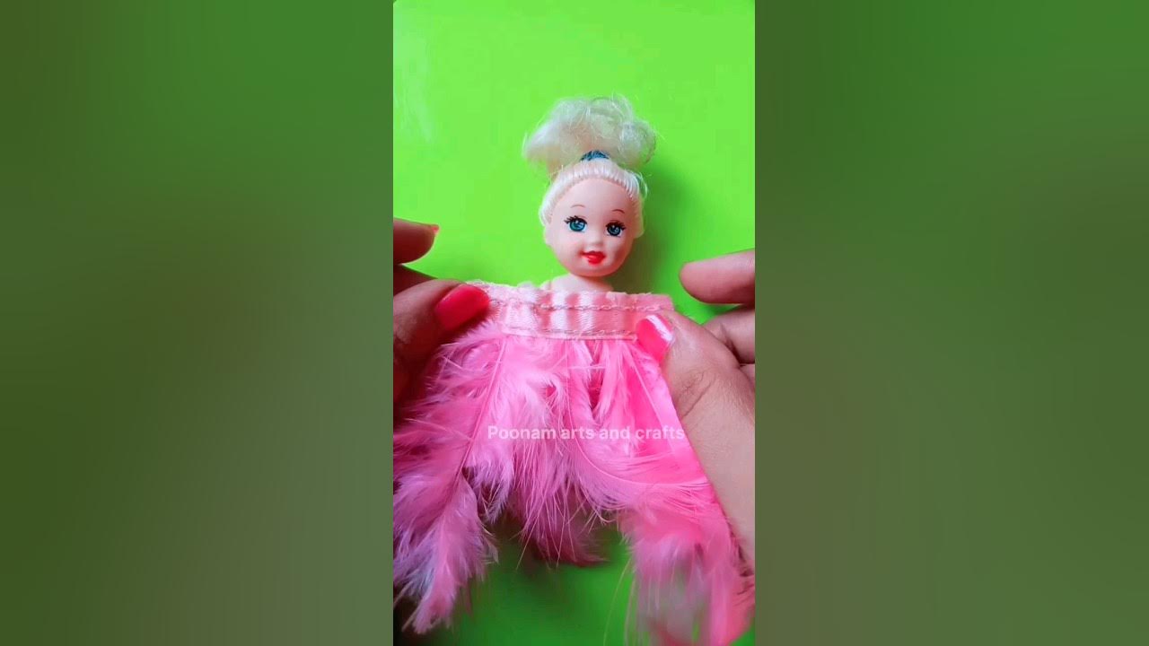 Cute Barbie Doll Dress 😱🔥 #shorts #diy #barbie #doll #craft #ytshorts  #cute #viral 