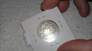 Italia moneda 1 Lira 1887 de Plata