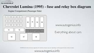 Chevrolet Lumina (1995) – fuse and relay box diagram