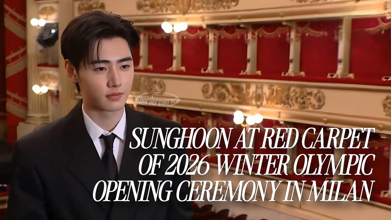 ENHYPEN Sunghoon at 2026 Winter Olympic Opening Ceremony Red Carpet in Milan 