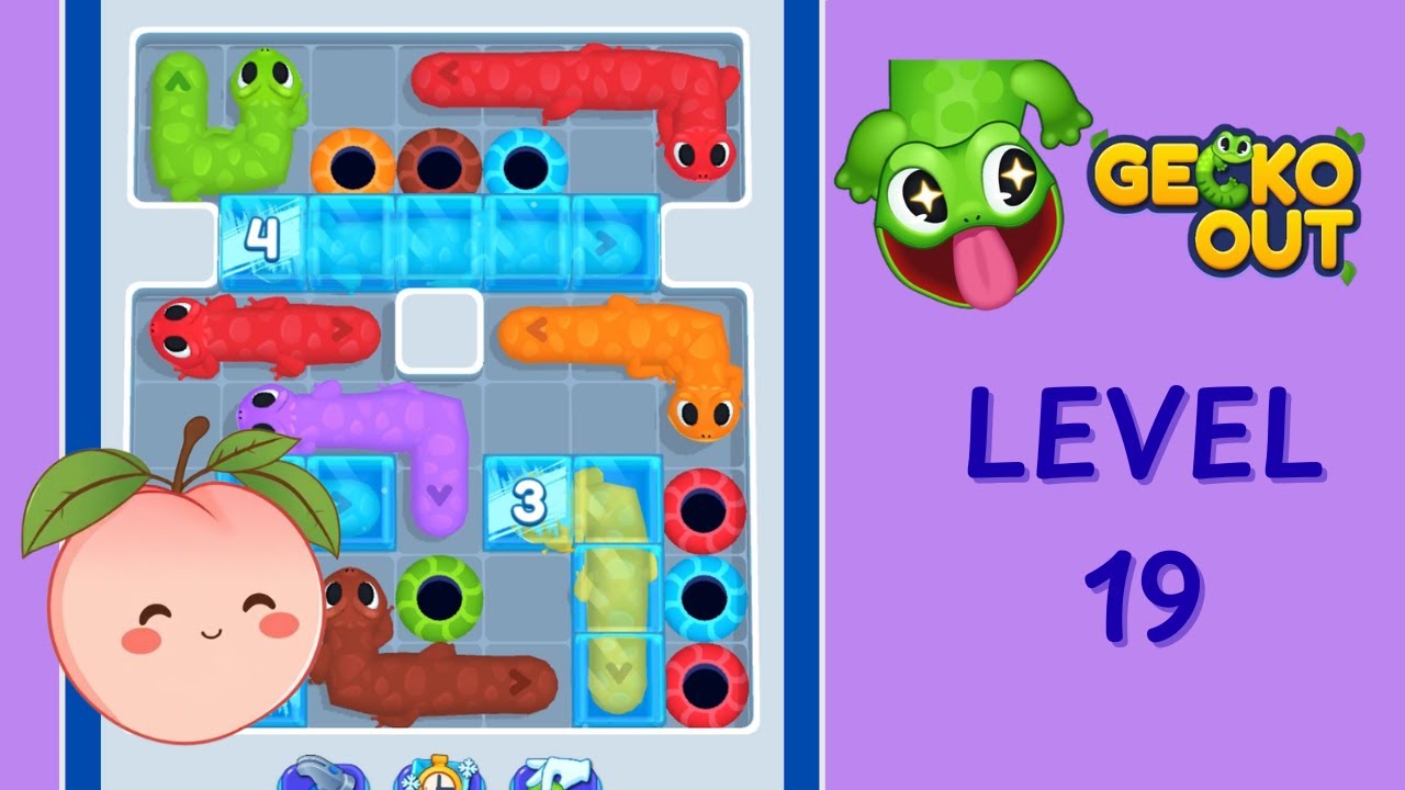 Gecko Out Level 19 🦎 Solution Walkthrough | Full Gameplay | HD