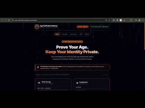 🛡️ Age Verification Gateway (AVG) — Privacy-Preserving ZK dApp on Midnight Network