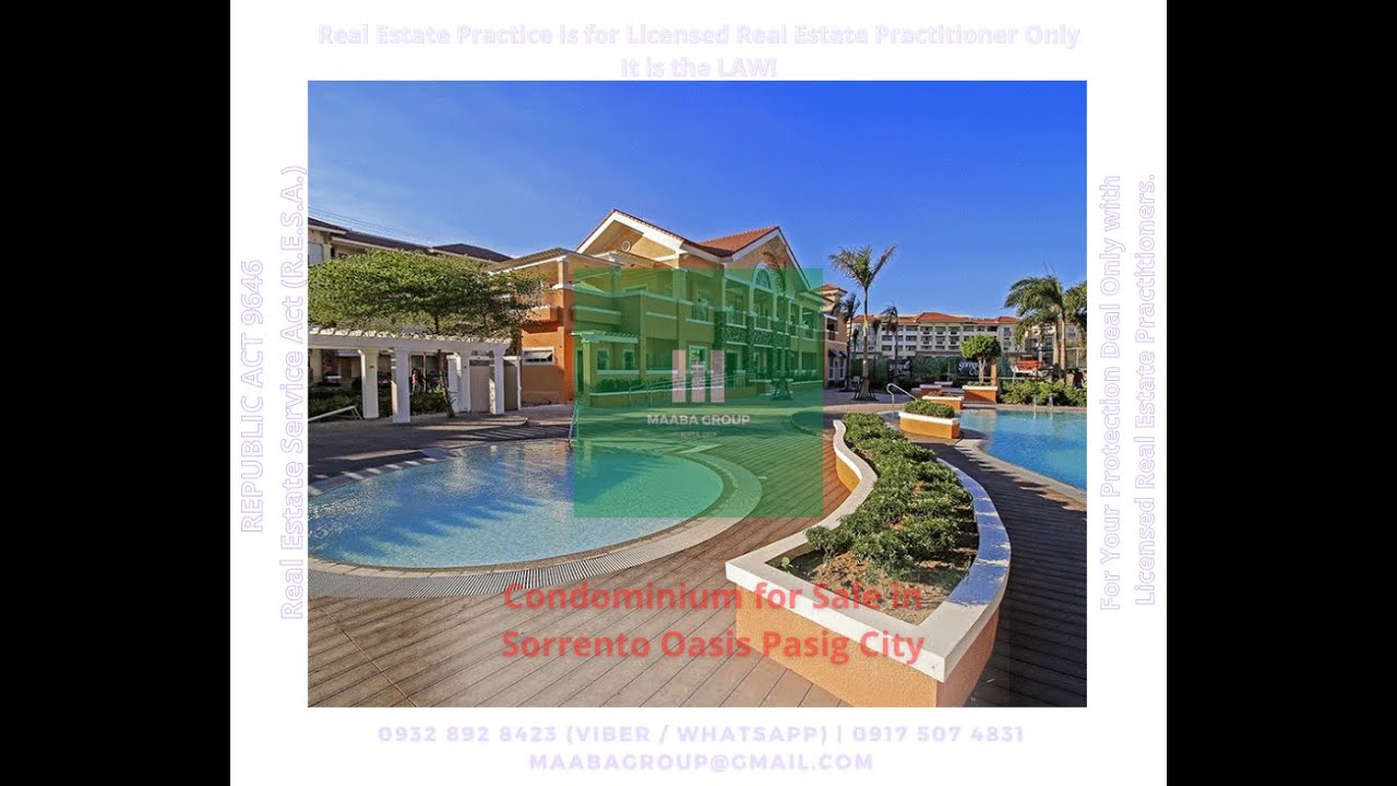 Sorrento Oasis Condominium for Sale in Pasig City YouTube