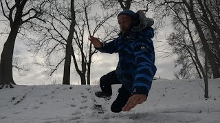 Snow skating - Mini hill session