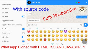 WHATSAPP CLONE | chatbox | HTML CSS & JAVASCRIPT | AUTOREPLY | CHANGE THEMES| Original features