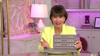 Diamonique x Kathy Levine All About the Halo Studs w Box SS on QVC