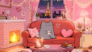 Moonlit Cherry Coffee Valentine 🌙 Cozy Lofi Beats for Relax with Pusheen's 💖 Soft Love Sweet Dreams screenshot 2