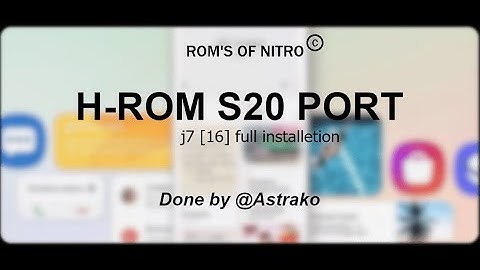 [ROM][EXYNOS7870] H-ROM S20 PORT V2.0 [10.0] [OneUI 2.1] [64 bits] [STABLE] [TREBLE]