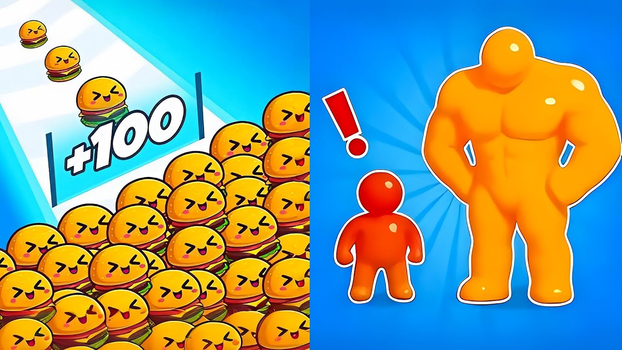 Food Run VS Tall Man Run - All Levels SpeedRun Gameplay Android iOS