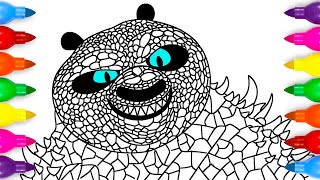 Kung Fu Panda 4 Chameleon Po Coloring Pages