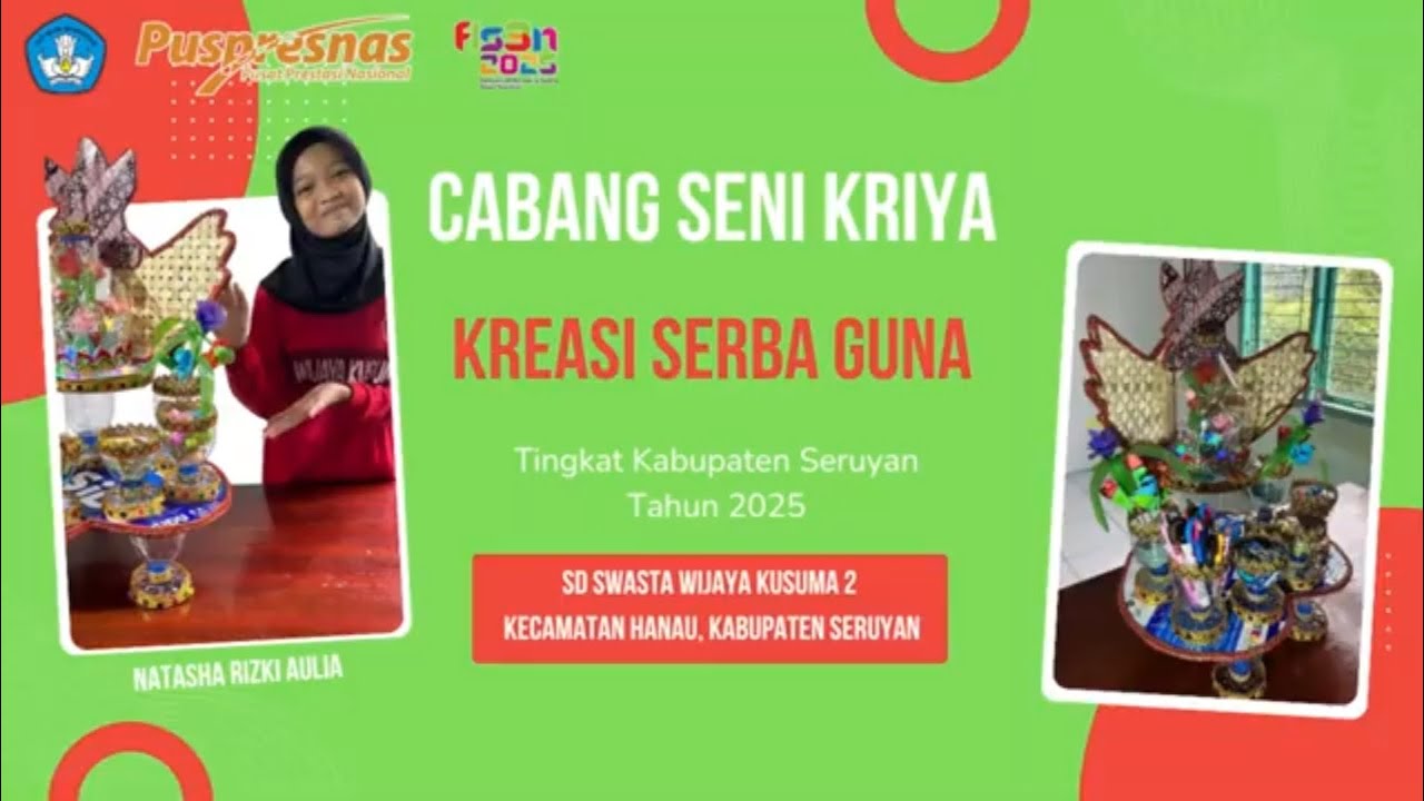 JUARA 2 LOMBA SENI KRIYA - FLS3N KEC. HANAU