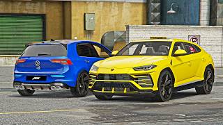GTA 5でランボルギーニ・ウルスとゴルフ8 Rを使って最速のタクシー運転手になった | GTA V Mods screenshot 5