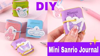 How to make mini sanrio journal at home | mini notebooks diy | DIY Paper crafts for school