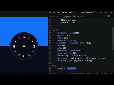 Animated Clock UI Design using HTML & CSS | Creative Web Development Project