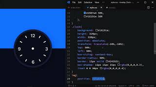 Animated Clock UI Design using HTML & CSS | Creative Web Development Project screenshot 1