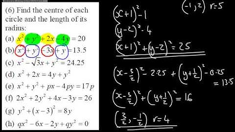 Core 2 - Coordinate Geometry 2 - The Equation of a Circle