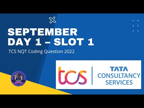 TCS NQT Coding Question 2022 – September Day 1 – Slot 1