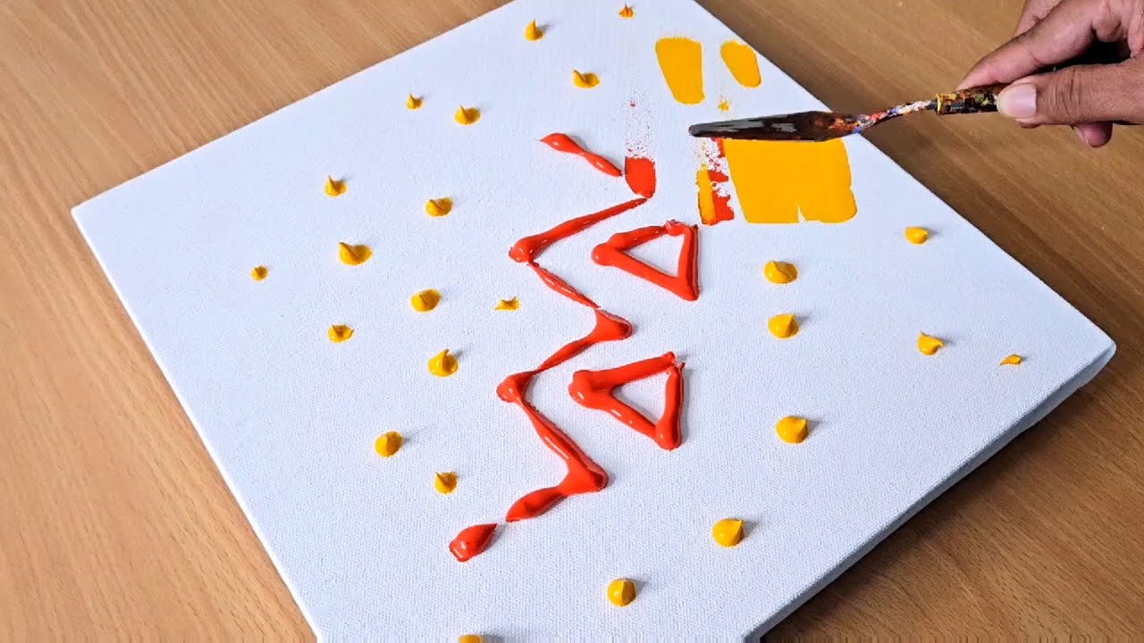 Easy Acrylic Painting Technique / Step By Step For Beginners - YouTube