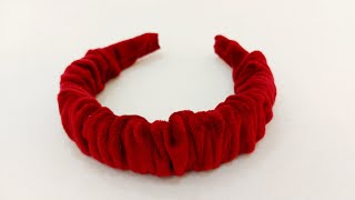 طريقة سهلة وبسيطة لعمل توكة أو طوق للشعر - Simple Headband for Beginnars