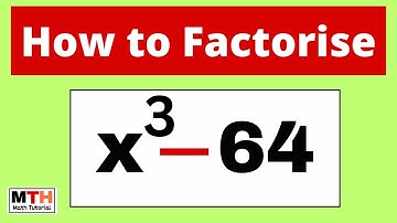 Factorise x^3-64 || Factor x3-64