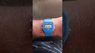 Casio f91w full blue watch