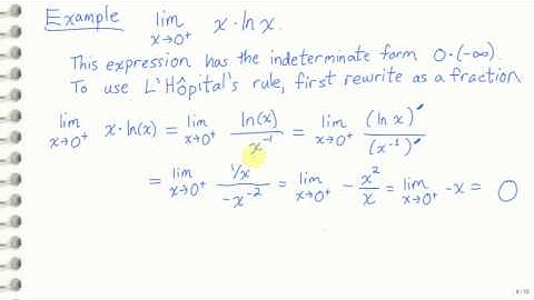 Indeterminant Forms and L