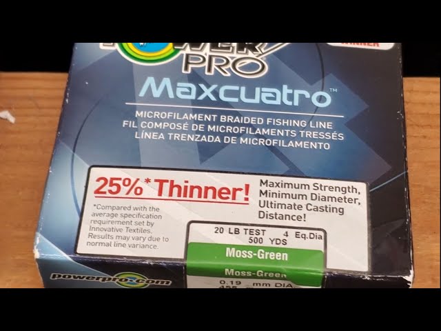 Power Pro Maxcuatro 20 lbs ABS, FG, PR, Bimini, Uni and Relix Knot Test 
